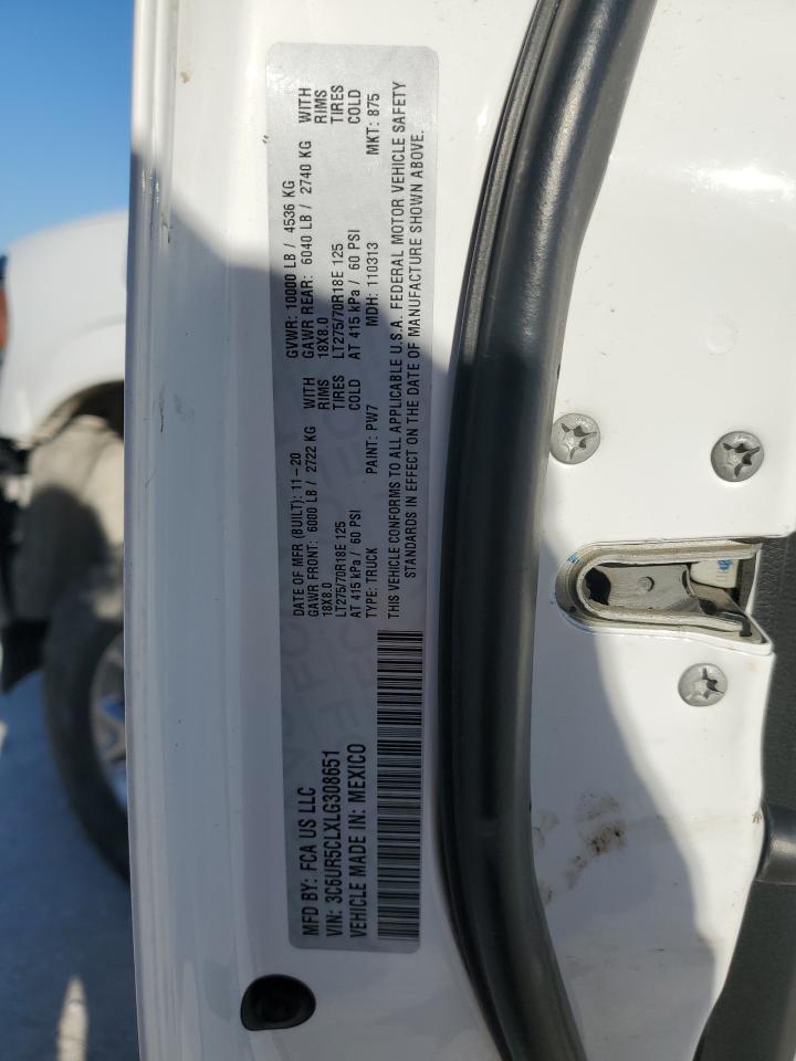 2020 Ram 2500 Tradesman VIN: 3C6UR5CLXLG308651 Lot: 82965704