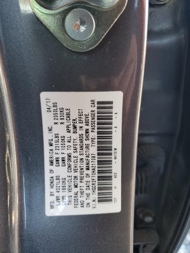 VIN 1HGCR2F70HA217087 2017 HONDA ACCORD no.12