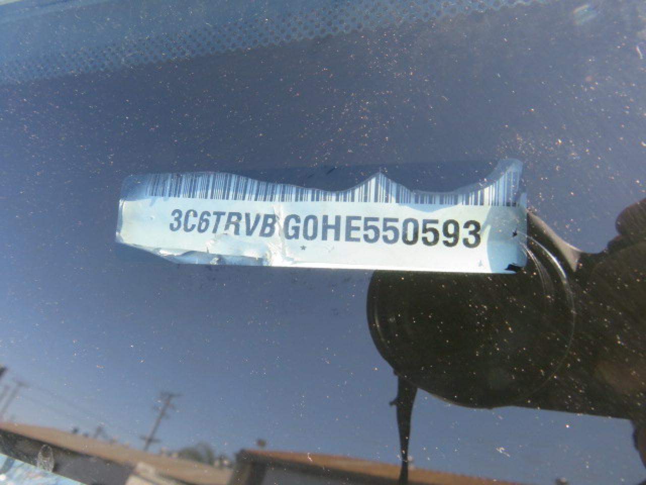 2017 Ram Promaster 1500 1500 High VIN: 3C6TRVBG0HE550593 Lot: 83592044