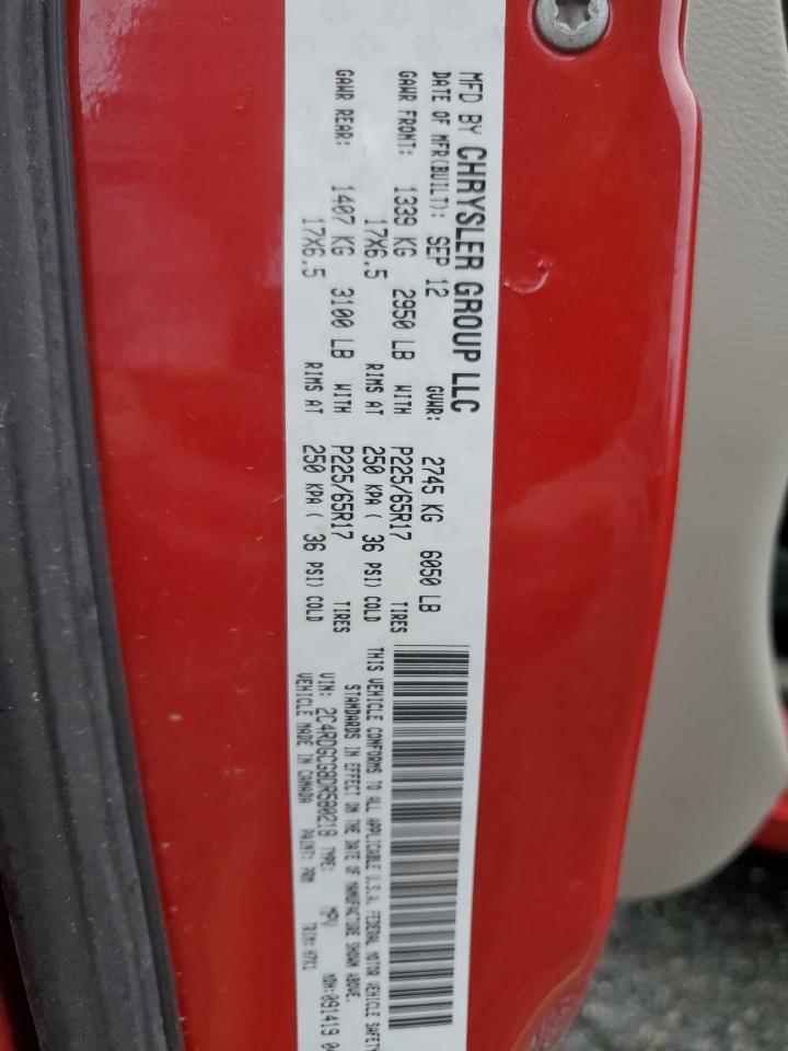 2013 Dodge Grand Caravan Sxt VIN: 2C4RDGCG8DR580218 Lot: 86097754