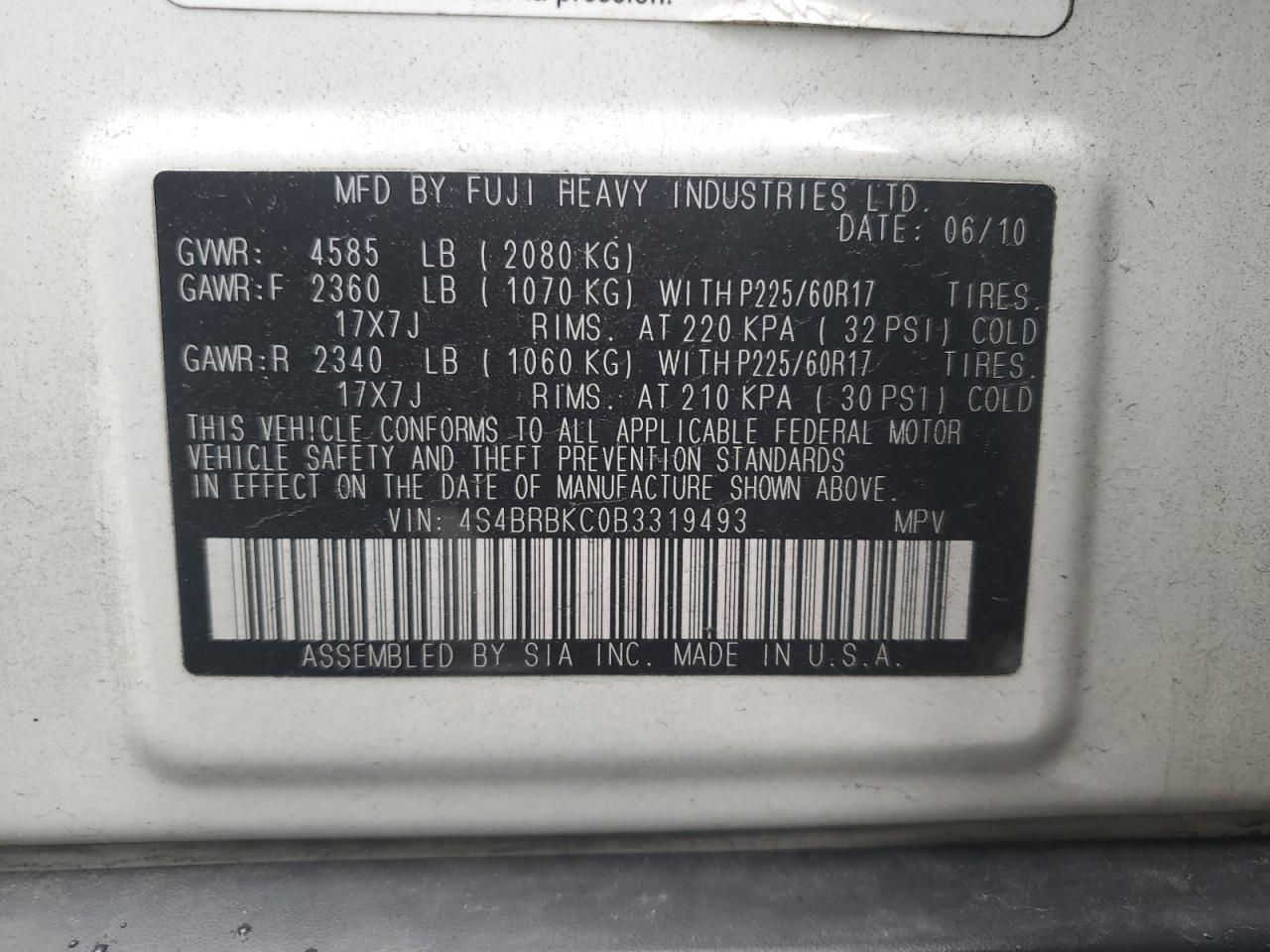 2011 Subaru Outback - Image 12