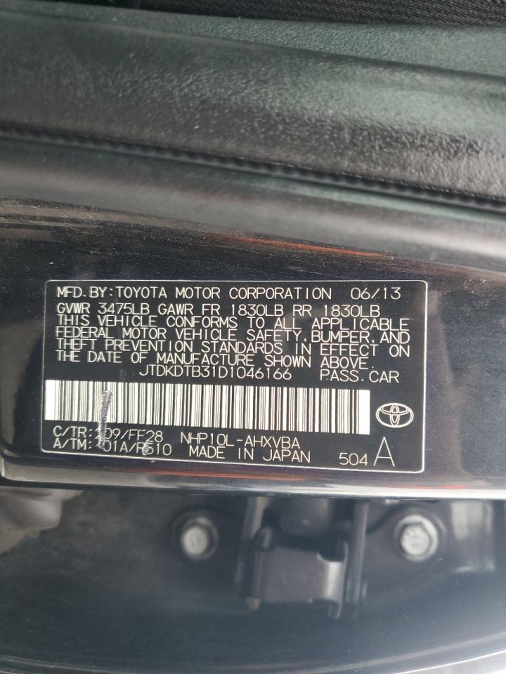 VIN JTDKDTB31D1046166 2013 TOYOTA PRIUS no.12