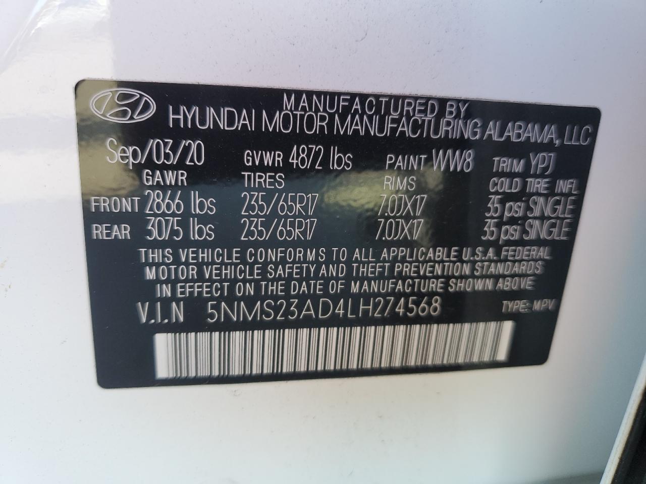 2020 Hyundai Santa Fe - Image 15