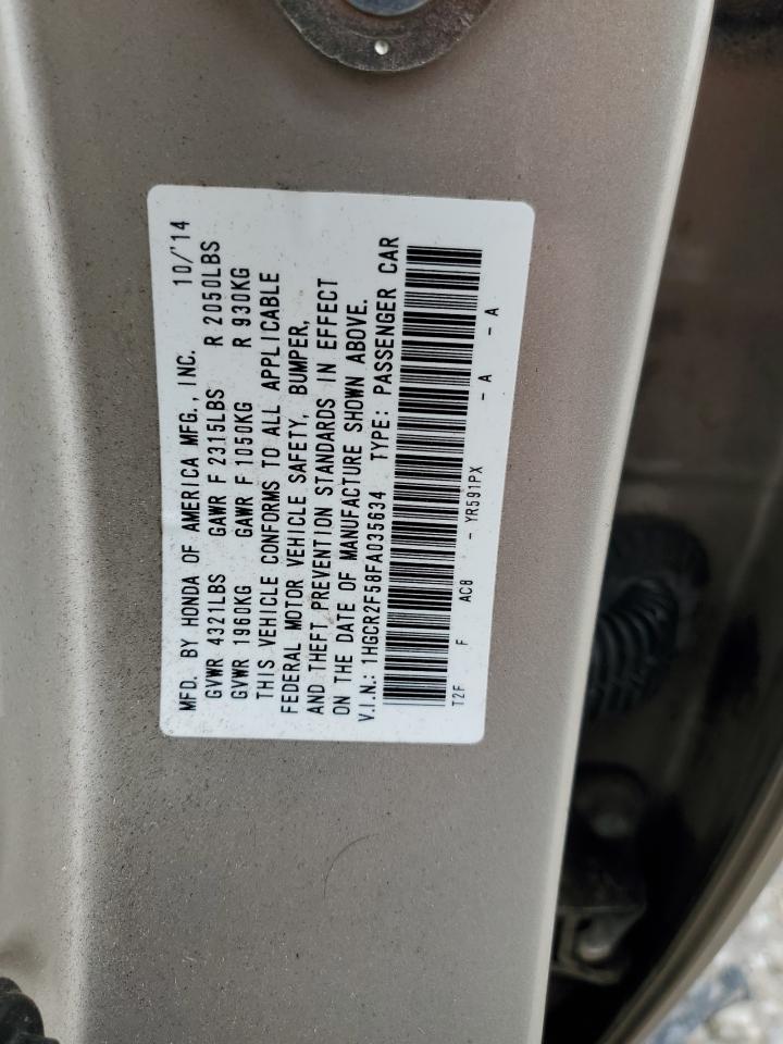 VIN 1HGCR2F58FA035634 2015 HONDA ACCORD no.13