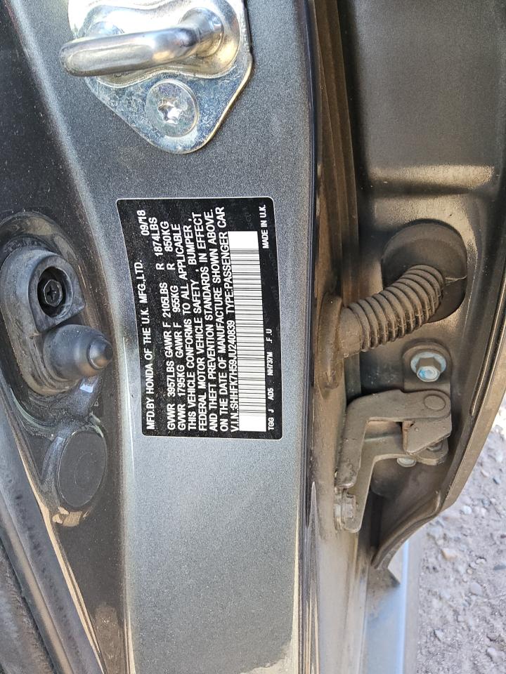 2018 Honda Civic Ex VIN: SHHFK7H59JU240839 Lot: 82002934