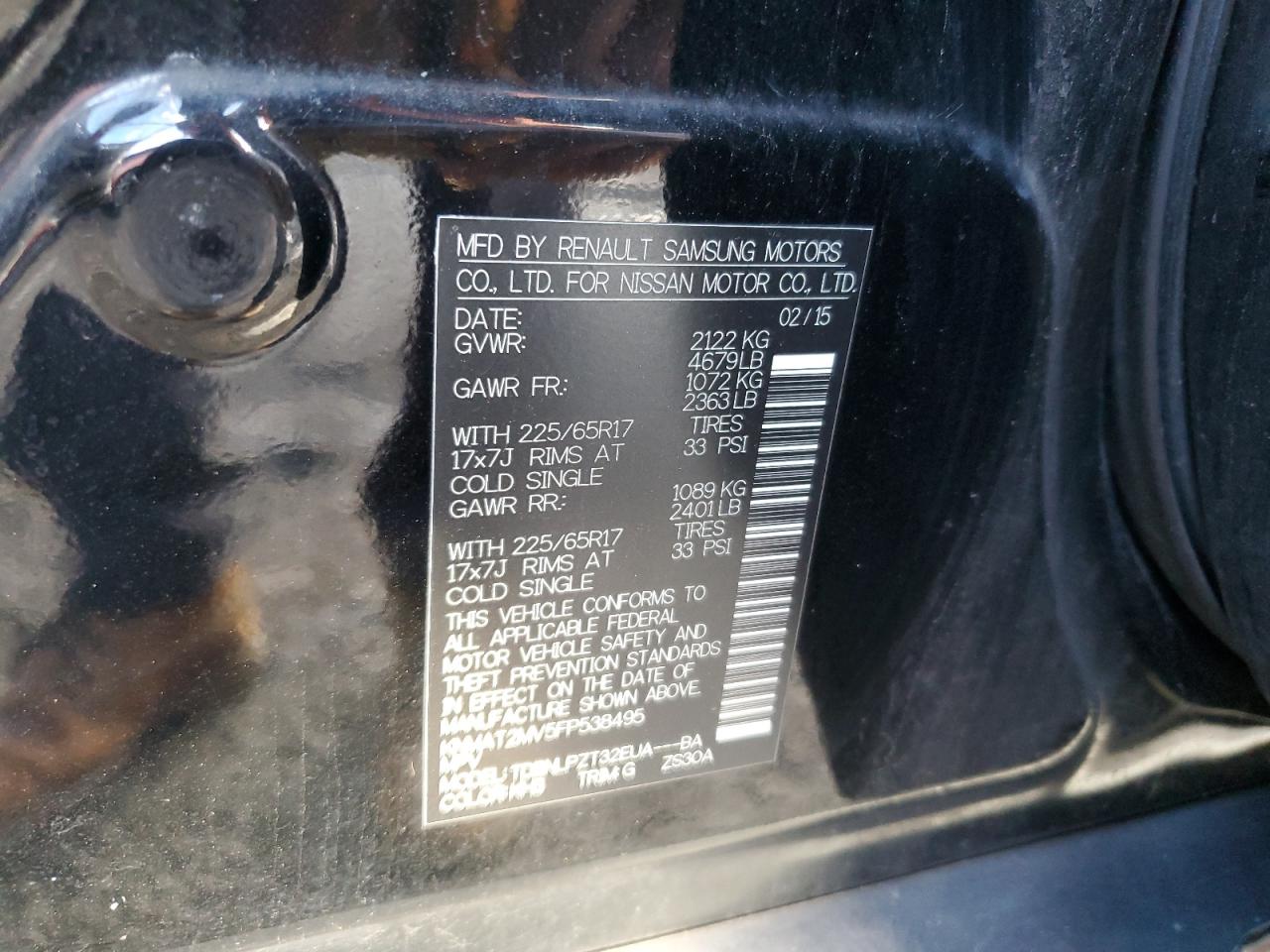 KNMAT2MV5FP538495 2015 NISSAN ROGUE - Image 13