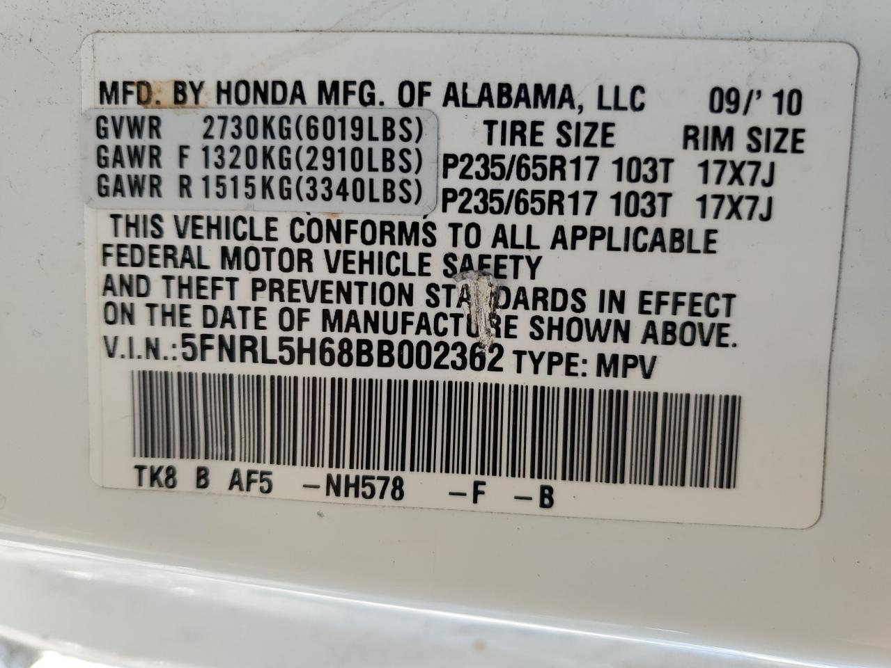 2011 Honda Odyssey - Image 15