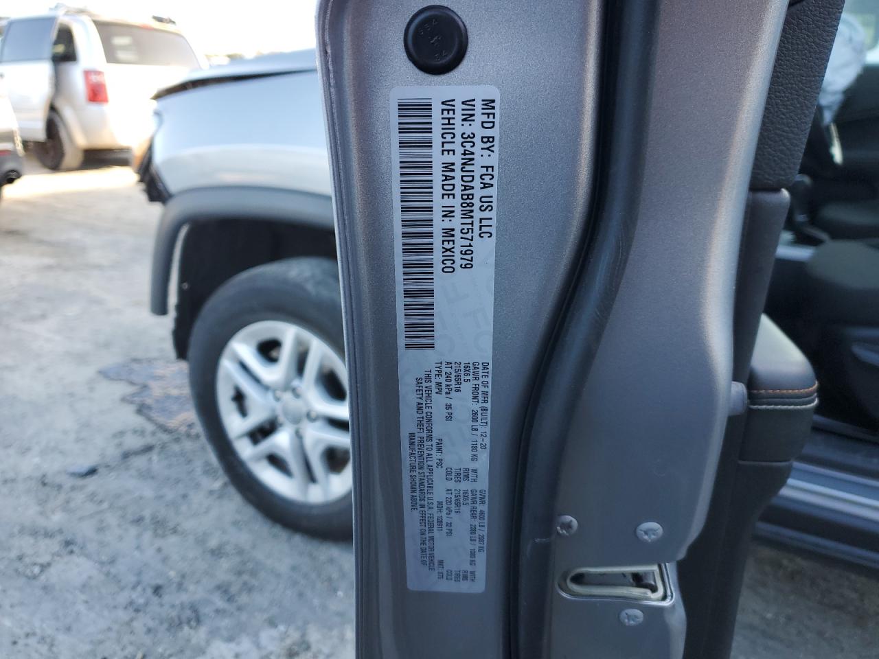 2021 Jeep Compass Sport VIN: 3C4NJDAB8MT571979 Lot: 84771694