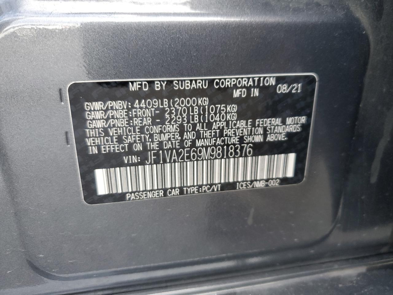 2021 Subaru WRX - Image 12