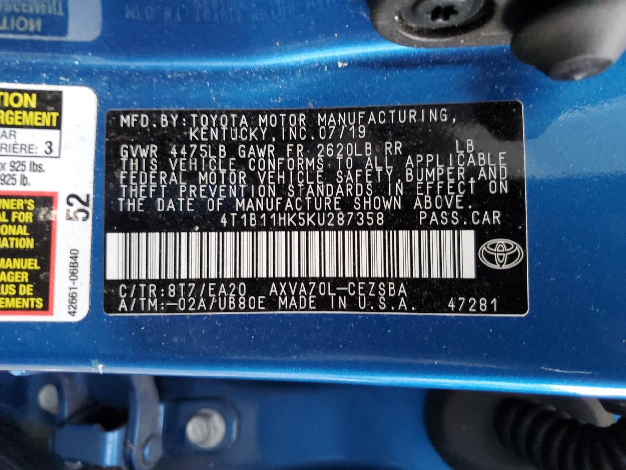 2019 Toyota Camry - Image 13