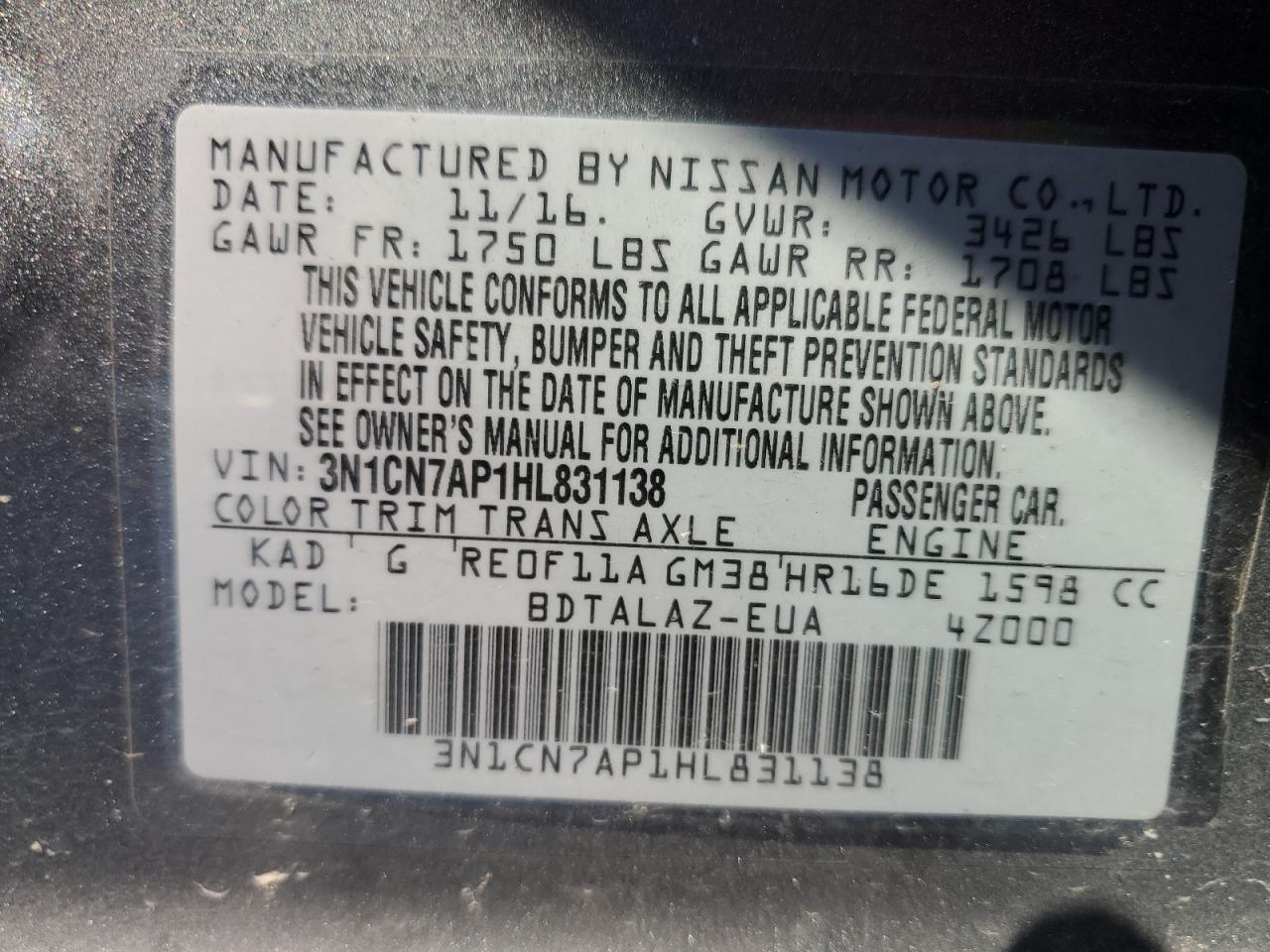 2017 Nissan Versa - Image 12