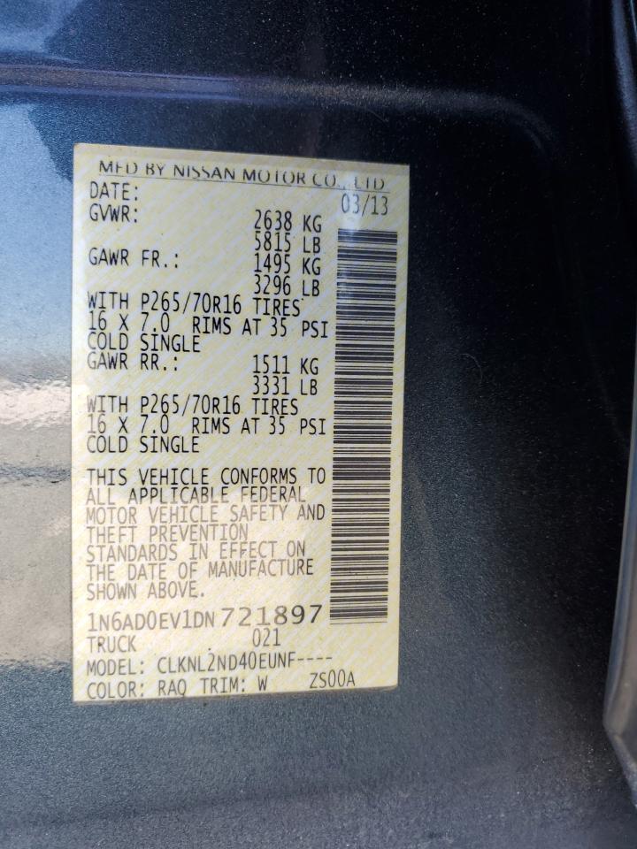 VIN 1N6AD0EV1DN721897 2013 NISSAN FRONTIER no.12