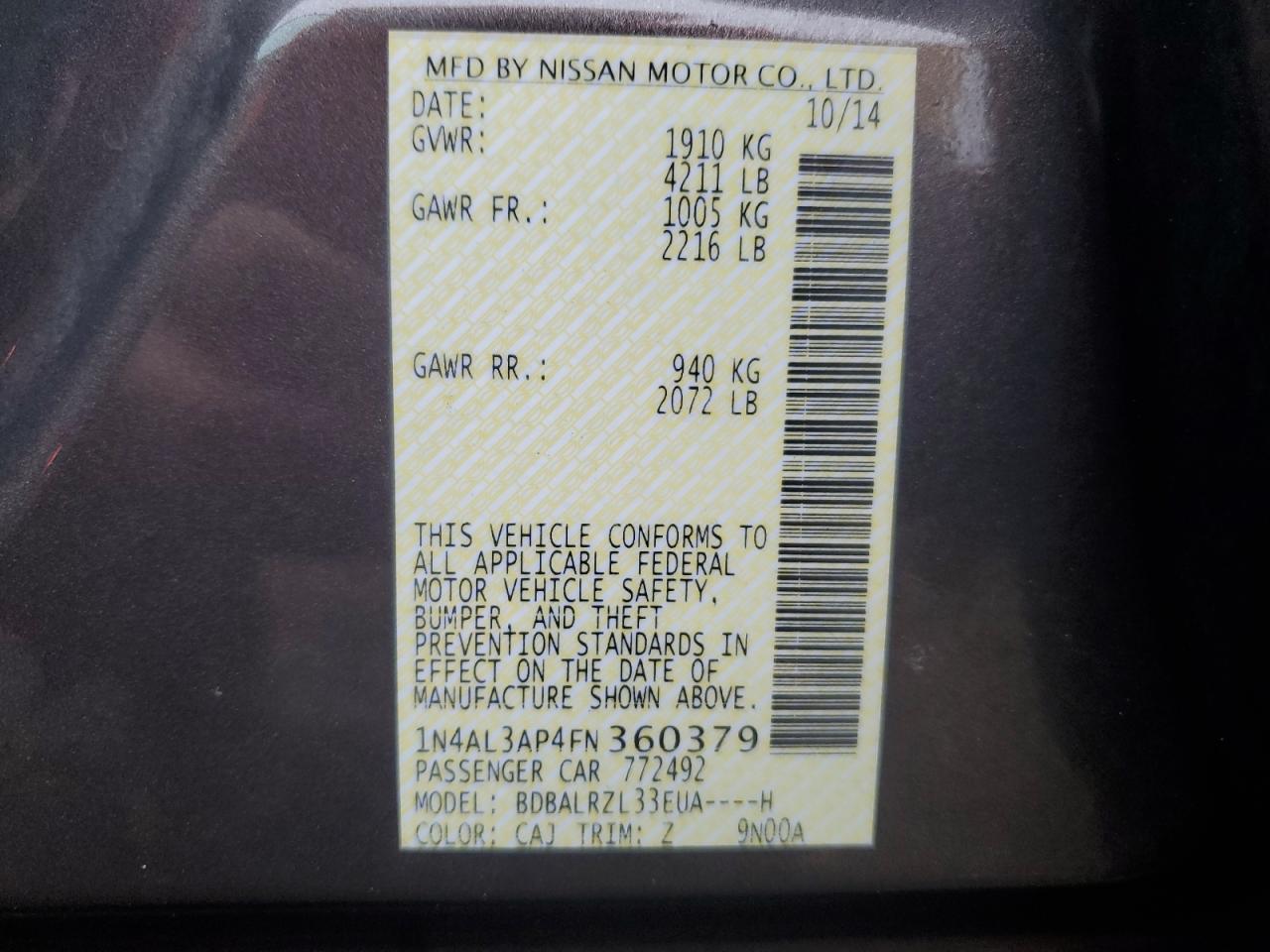 2015 Nissan Altima - Image 13