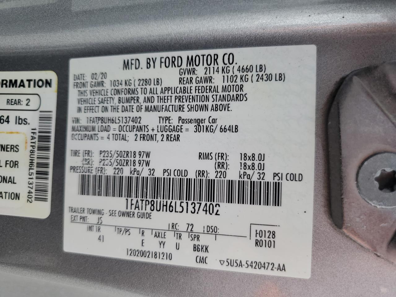 2020 Ford Mustang - Image 12
