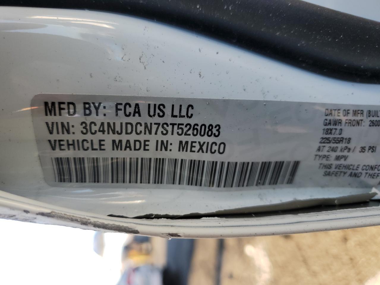 VIN 3C4NJDCN7ST526083 2025 JEEP COMPASS no.14