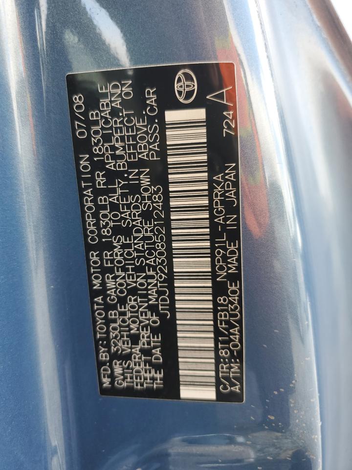 2008 Toyota Yaris VIN: JTDJT923085212483 Lot: 86518584