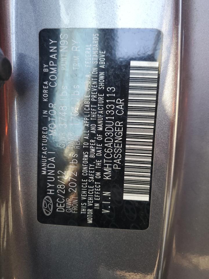 2013 Hyundai Veloster VIN: KMHTC6AD3DU133113 Lot: 85893134