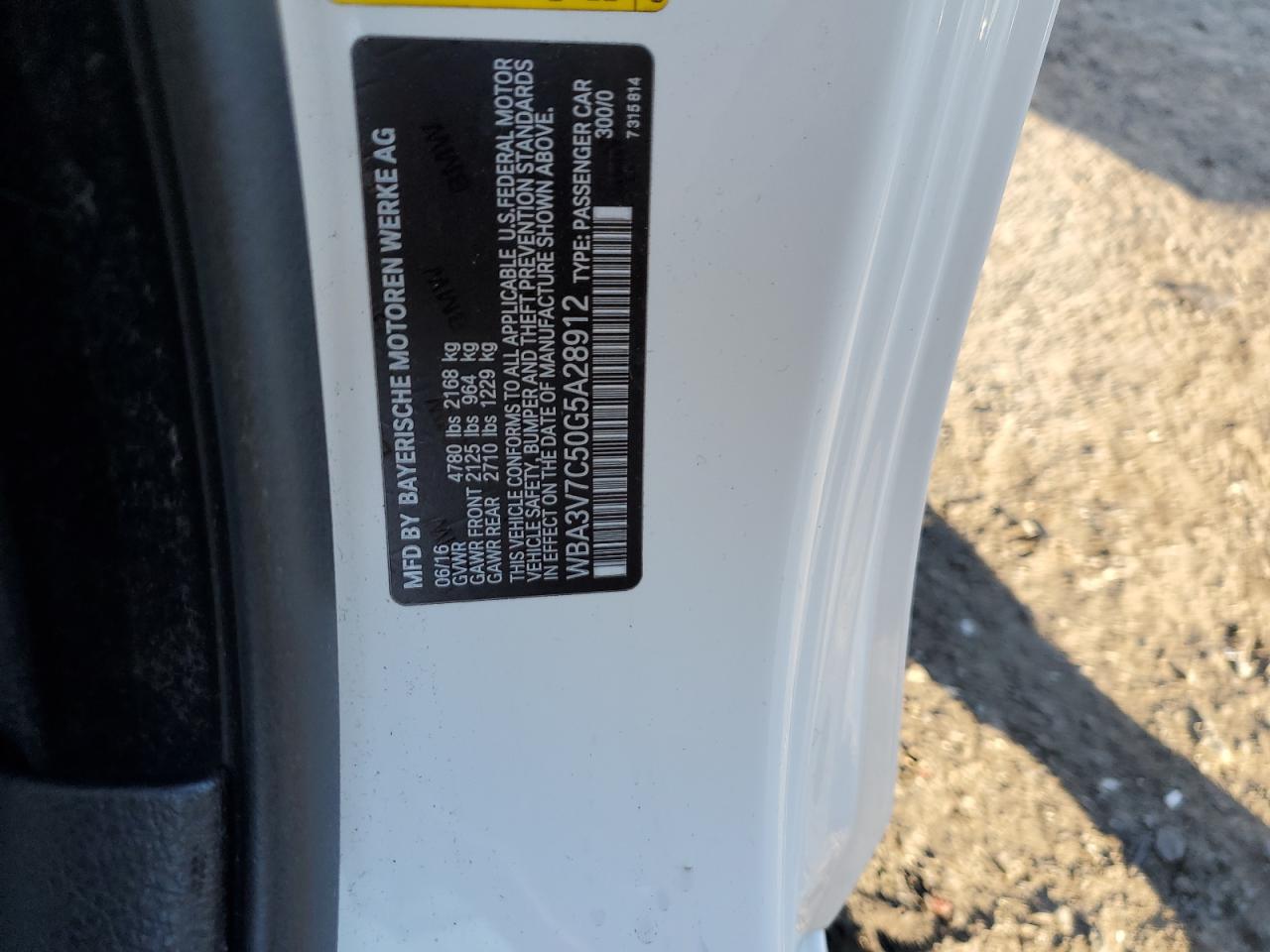 2016 BMW 428 I Sulev VIN: WBA3V7C50G5A28912 Lot: 84618304