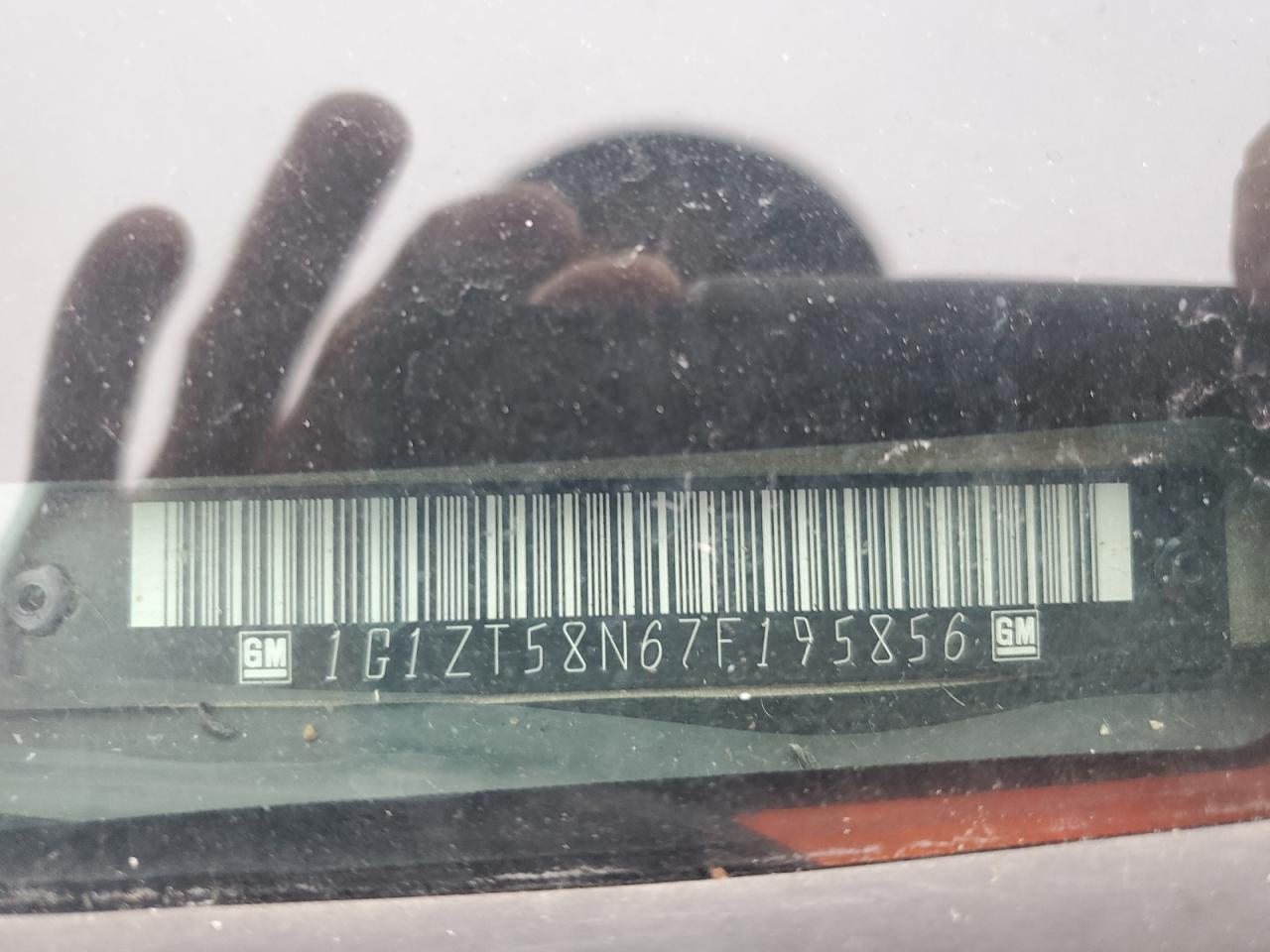 2007 Chevrolet Malibu Lt VIN: 1G1ZT58N67F195856 Lot: 85506044