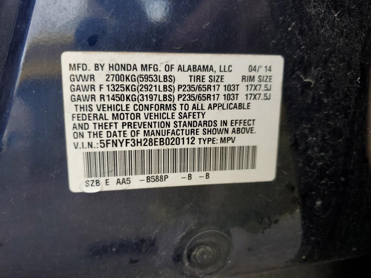 2014 Honda Pilot - Image 15