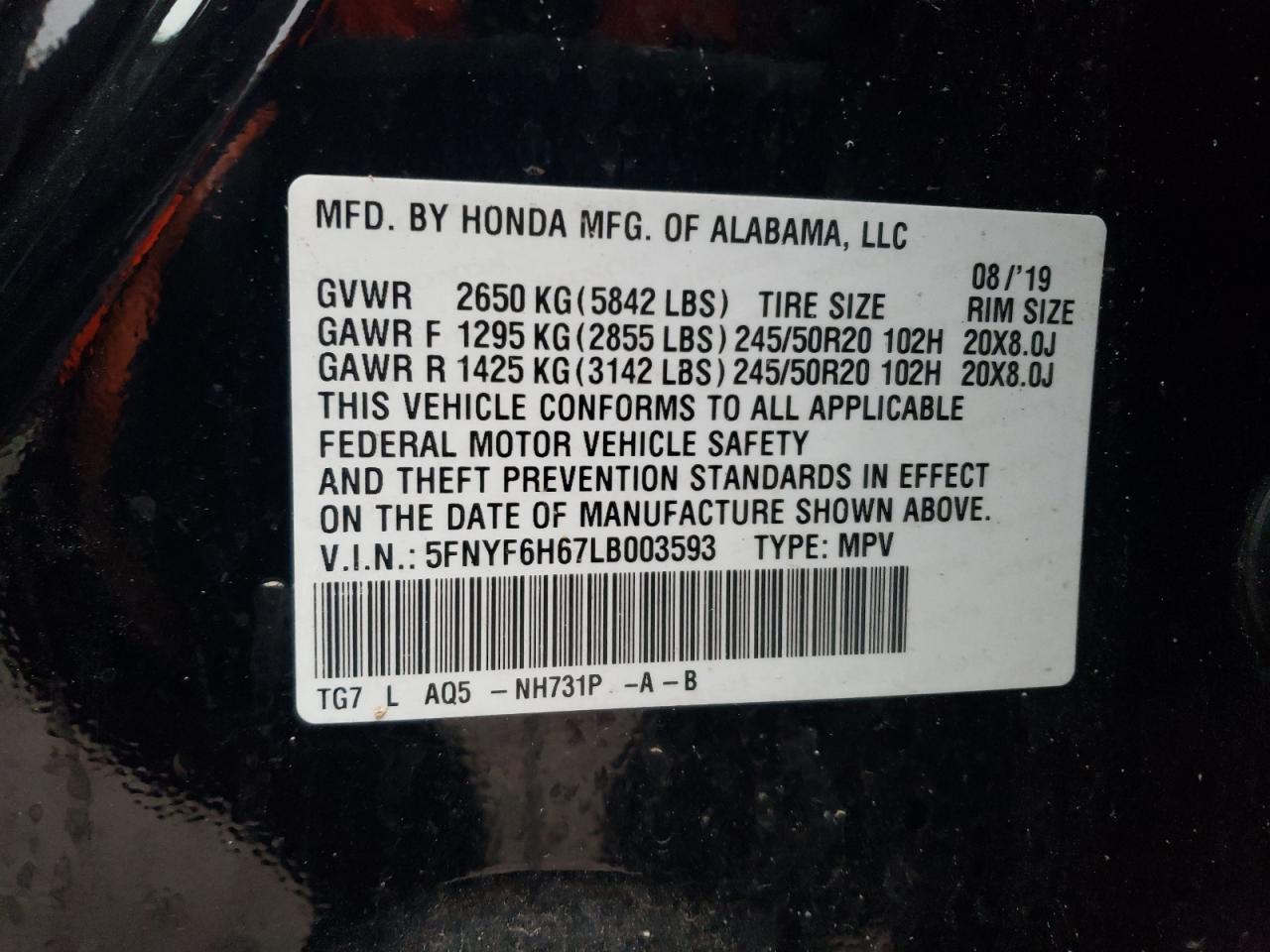 2020 Honda Pilot - Image 13