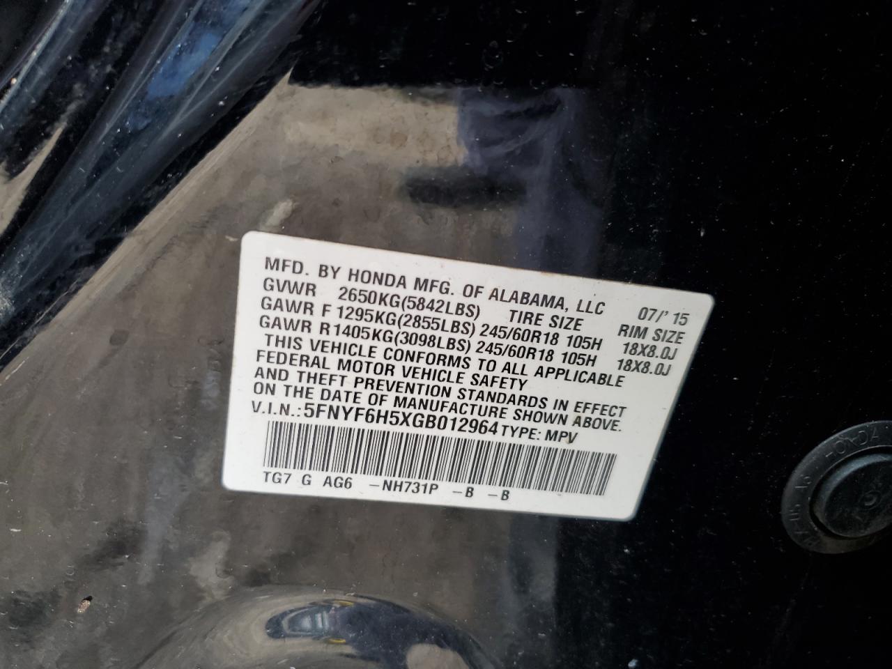 2016 Honda Pilot - Image 15