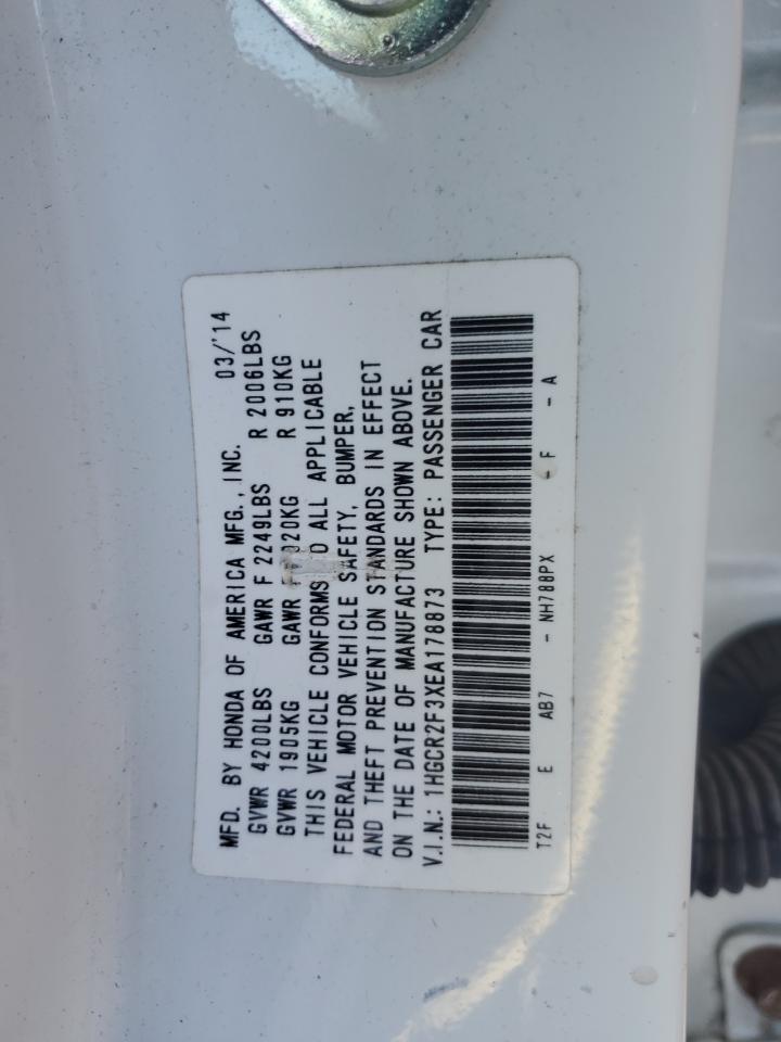 VIN 1HGCR2F3XEA178873 2014 HONDA ACCORD no.12