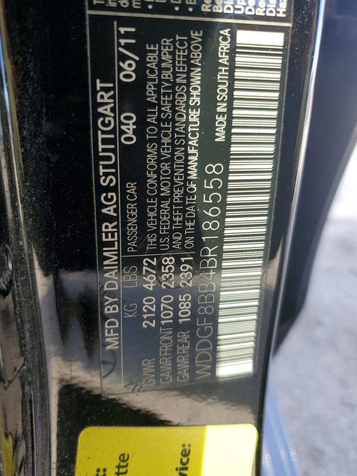 2011 Mercedes-Benz C 300 4Matic VIN: WDDGF8BB4BR186558 Lot: 84795884