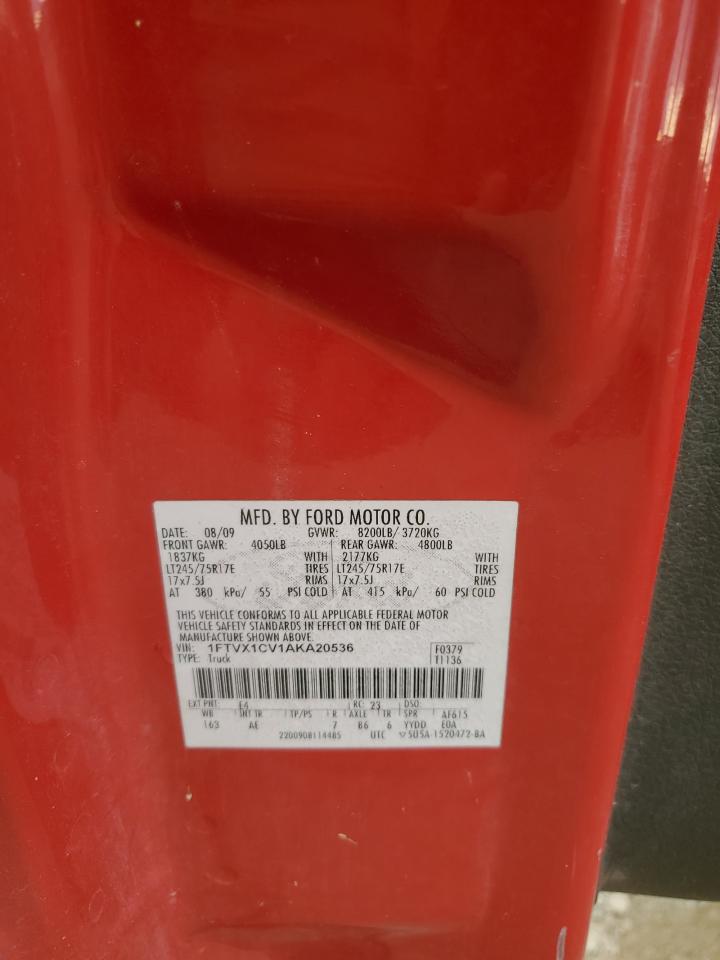 2010 Ford F150 Super Cab VIN: 1FTVX1CV1AKA20536 Lot: 84571394