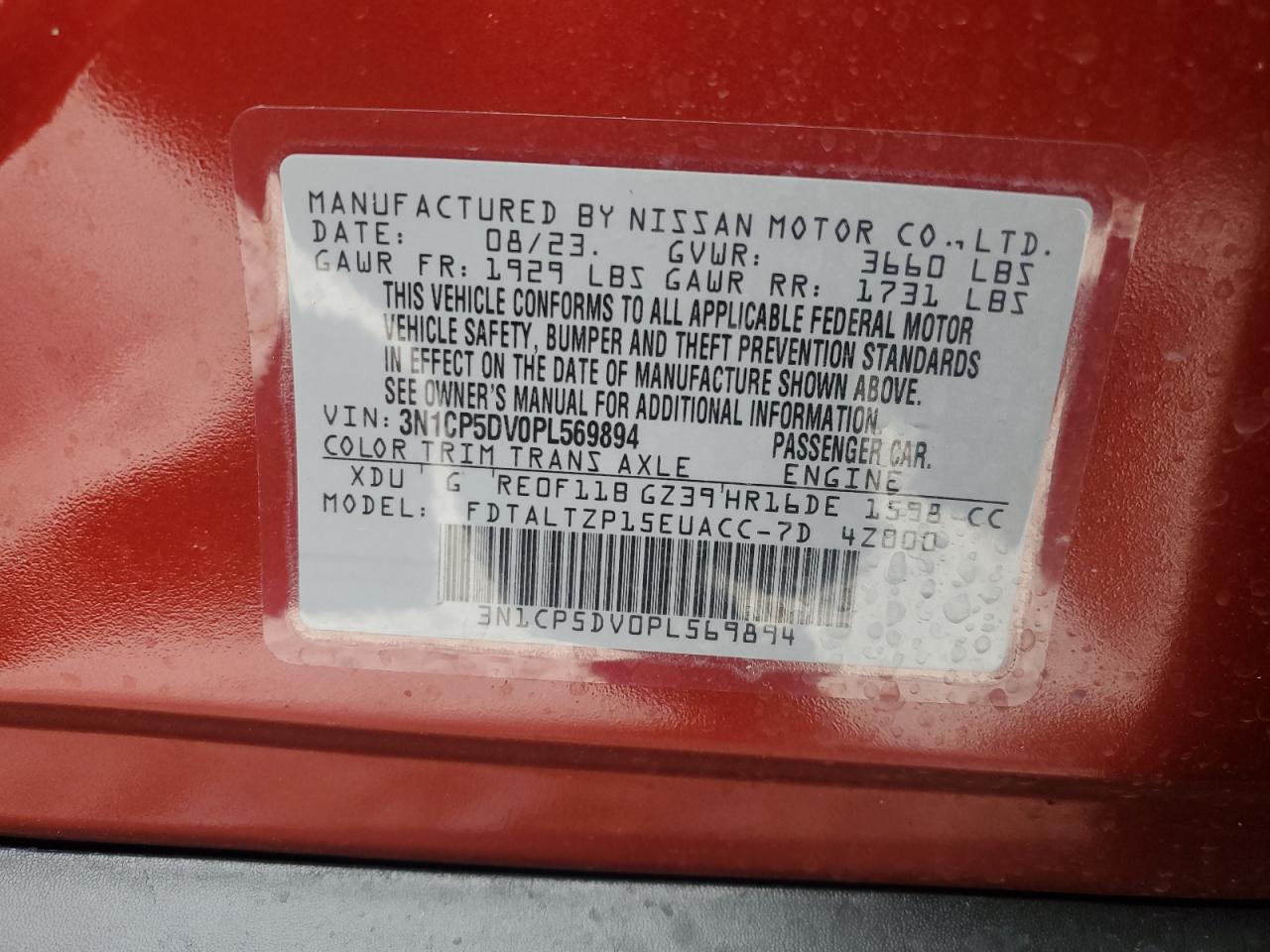 VIN 3N1CP5DV0PL569894 2023 NISSAN KICKS no.13