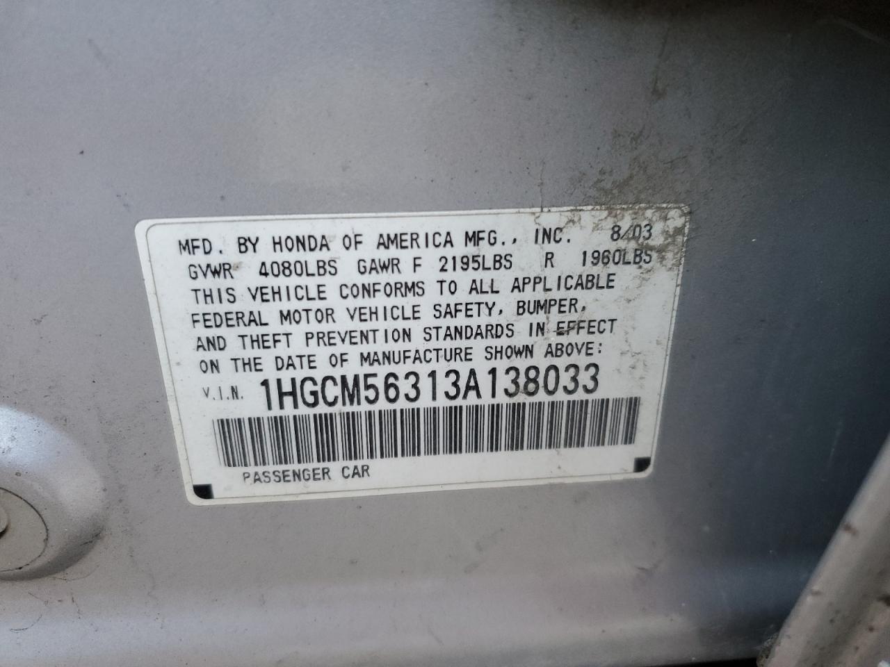 2003 Honda Accord - Image 12