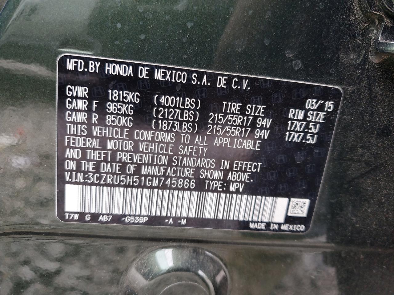 2016 Honda HR-V - Image 12