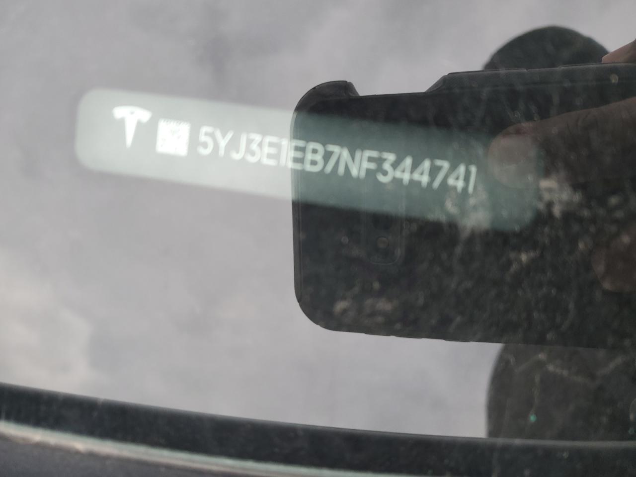 2022 Tesla Model 3 VIN: 5YJ3E1EB7NF344741 Lot: 85504054