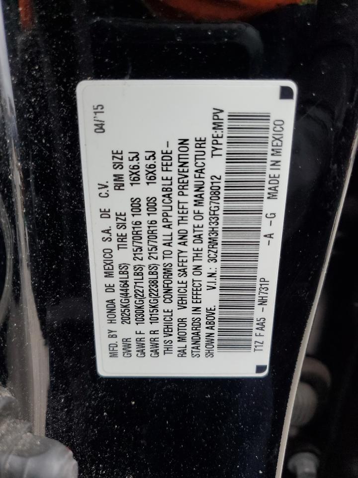 2015 Honda Cr-V Lx VIN: 3CZRM3H33FG708012 Lot: 86806314