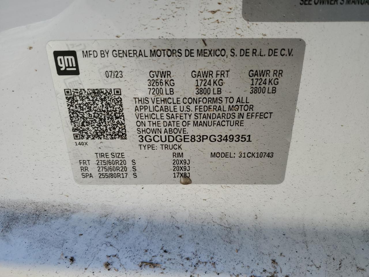 VIN 3GCUDGE83PG349351 2023 CHEVROLET ALL Models no.12