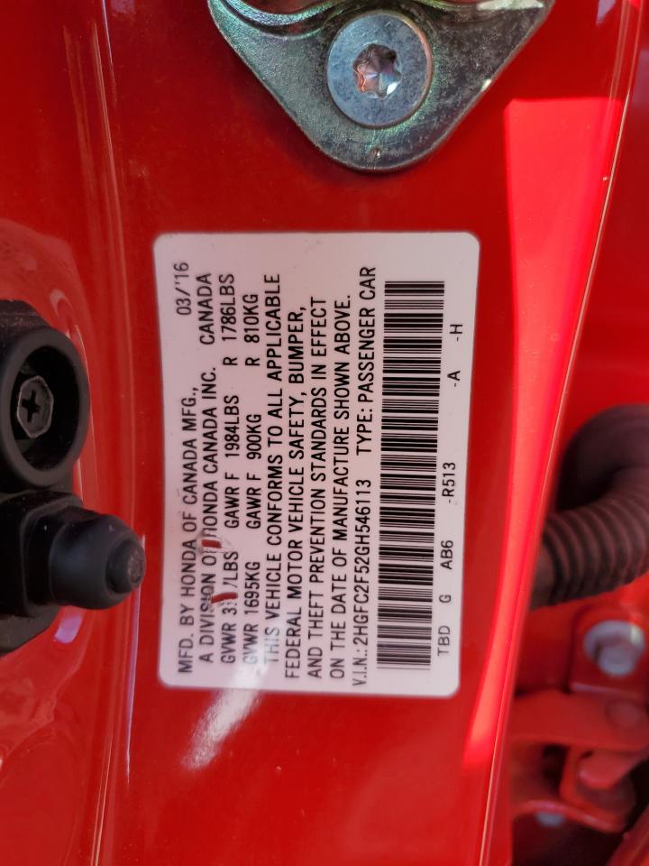 2HGFC2F52GH546113 2016 HONDA CIVIC - Image 13
