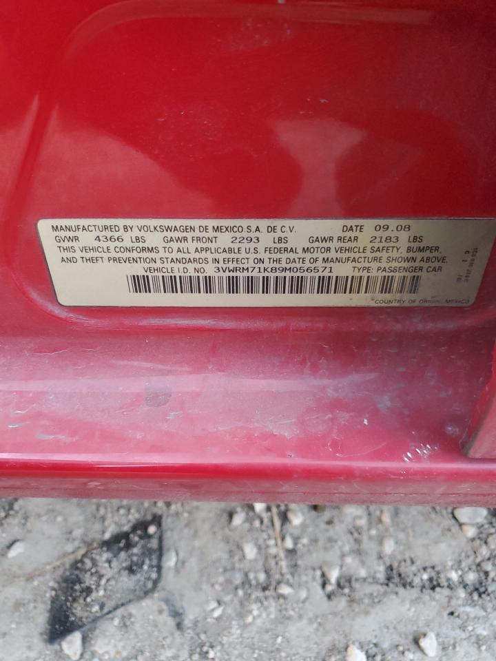 2009 Volkswagen Jetta Se VIN: 3VWRM71K89M056571 Lot: 85875414