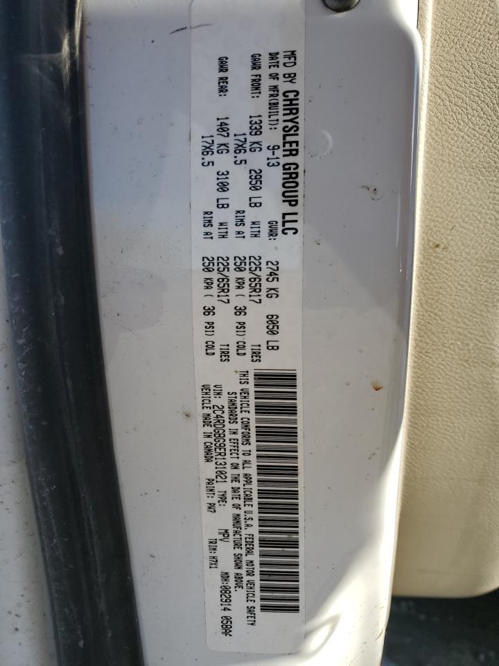 VIN 2C4RDGBG9ER131021 2014 DODGE CARAVAN no.13