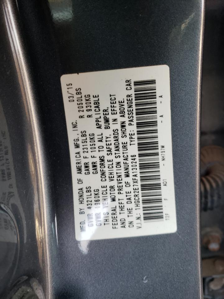 VIN 1HGCR2E7XFA130246 2015 HONDA ACCORD no.12