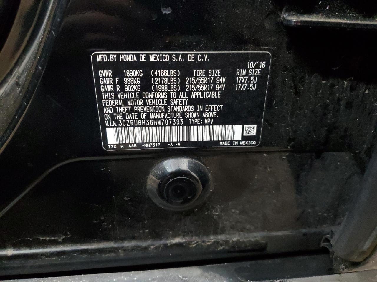 3CZRU6H36HM707393 2017 HONDA HR-V - Image 15