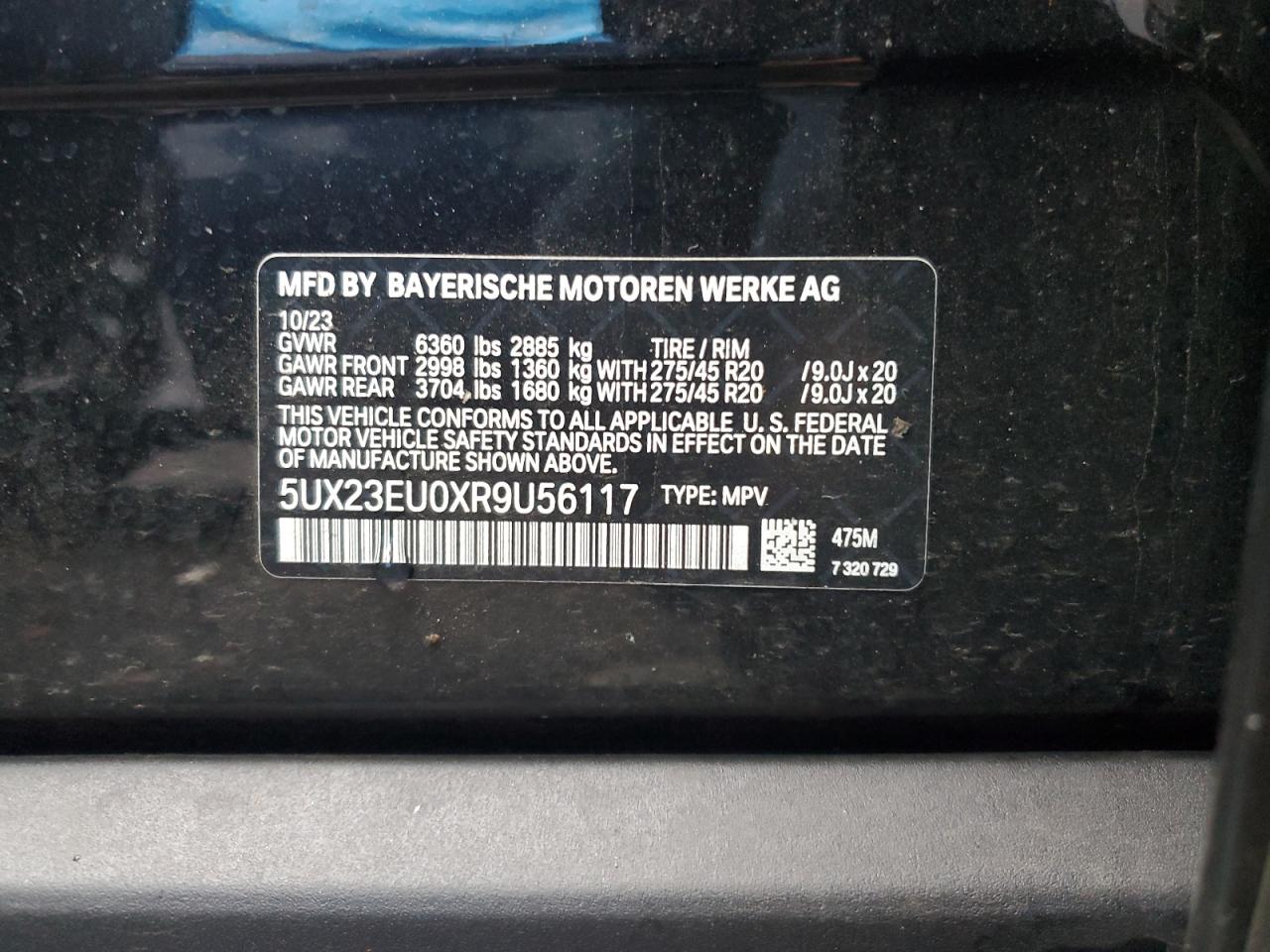 5UX23EU0XR9U56117 2024 BMW X5 - Image 13