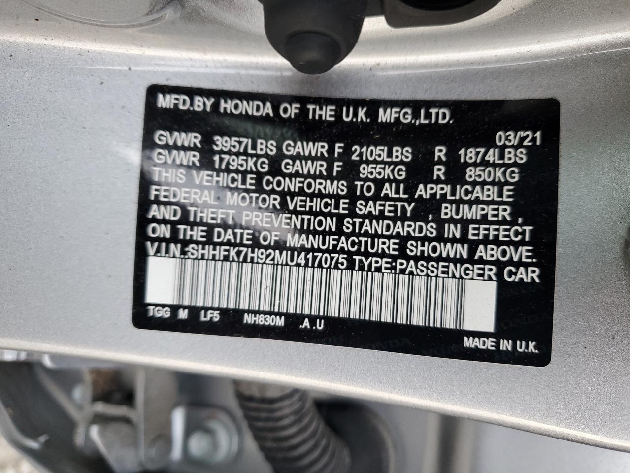 2021 Honda Civic - Image 13