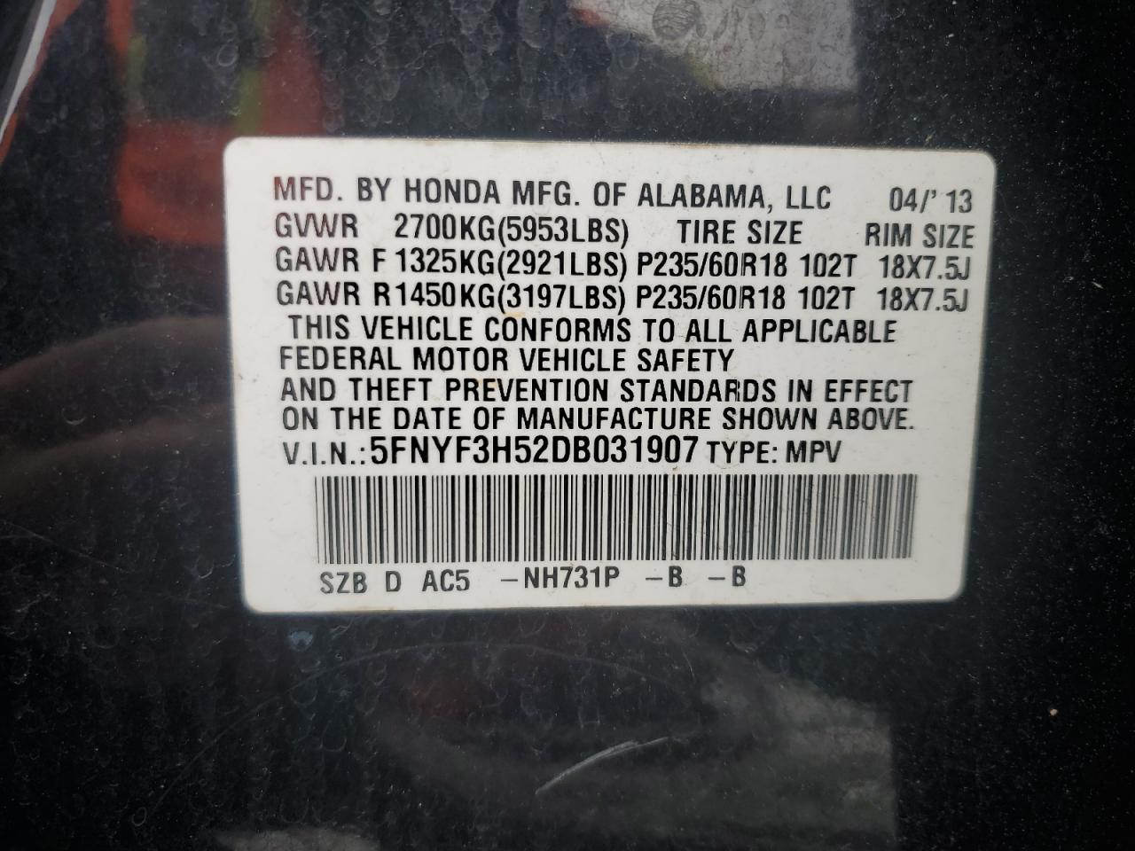 2013 Honda Pilot - Image 15