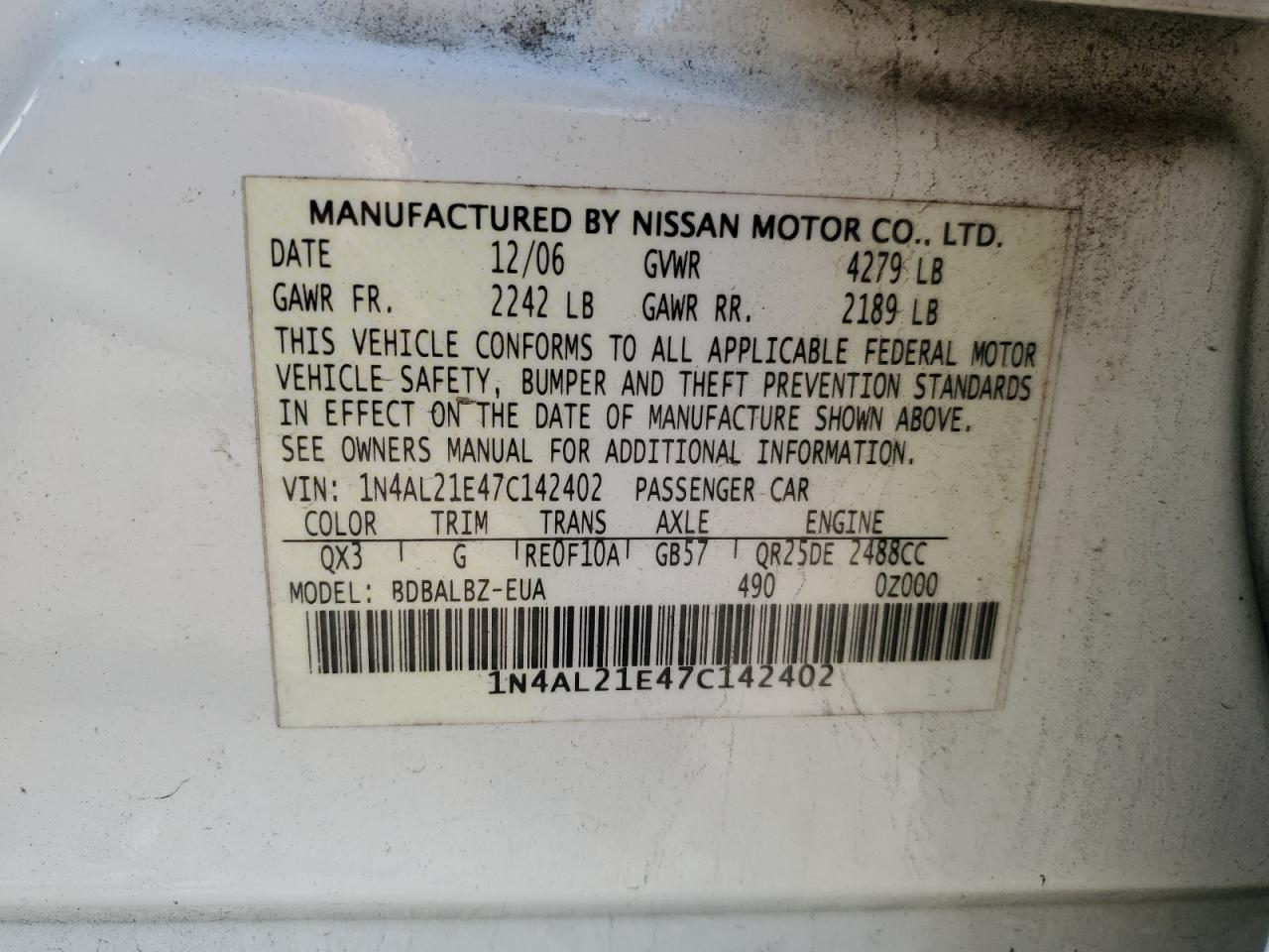 2007 Nissan Altima - Image 15
