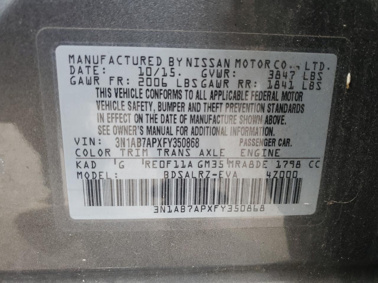 2015 Nissan Sentra - Image 12