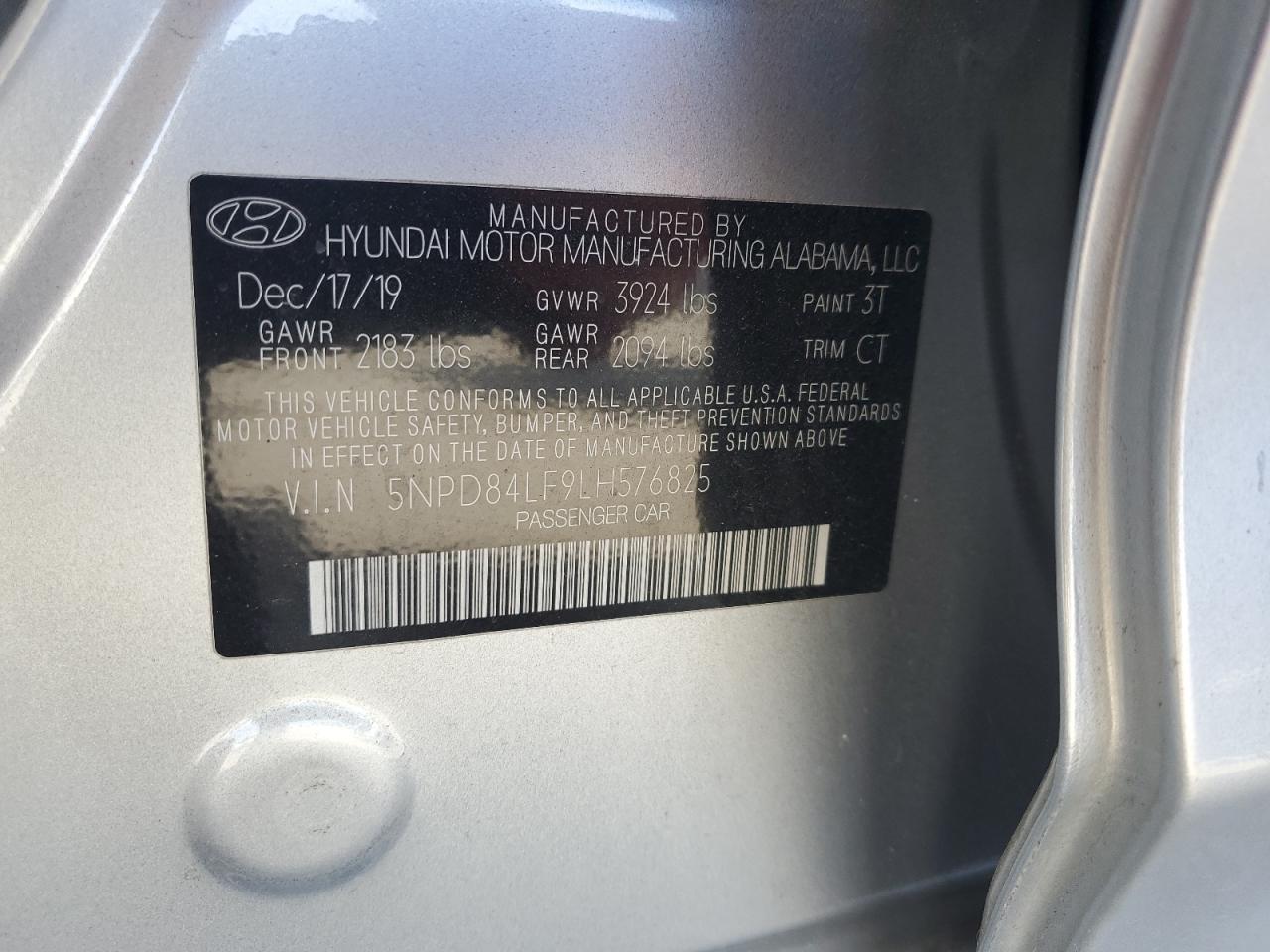 VIN 5NPD84LF9LH576825 2020 HYUNDAI ELANTRA no.12