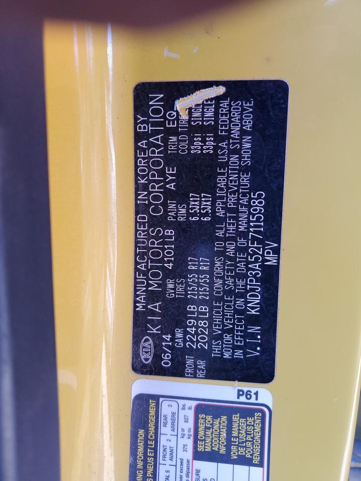 2015 Kia Soul + VIN: KNDJP3A52F7115985 Lot: 83385754