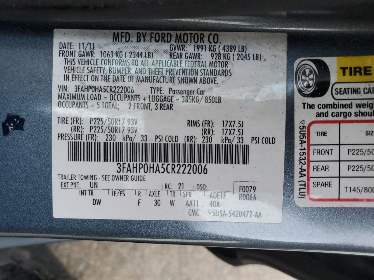 2012 Ford Fusion - Image 13