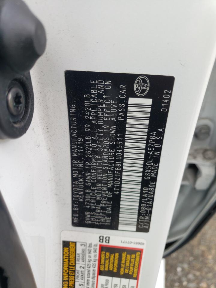 2020 Toyota Avalon Limited VIN: 4T1DZ1FB8LU045511 Lot: 86129994