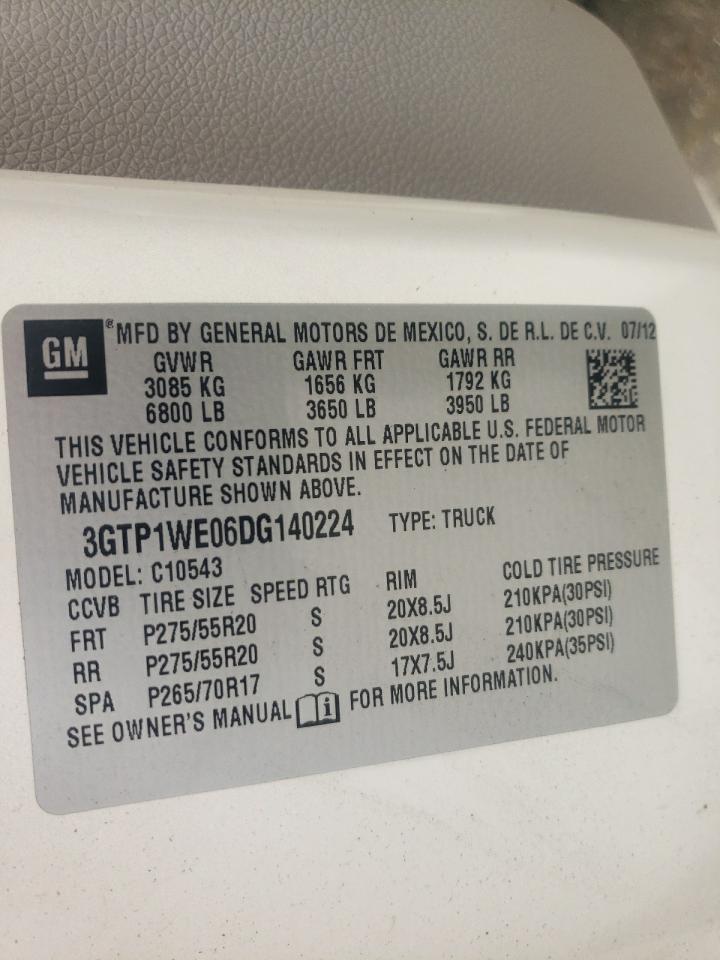 VIN 3GTP1WE06DG140224 2013 GMC SIERRA no.12